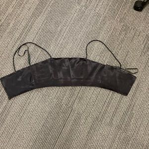 Fame and Partners satin crop top